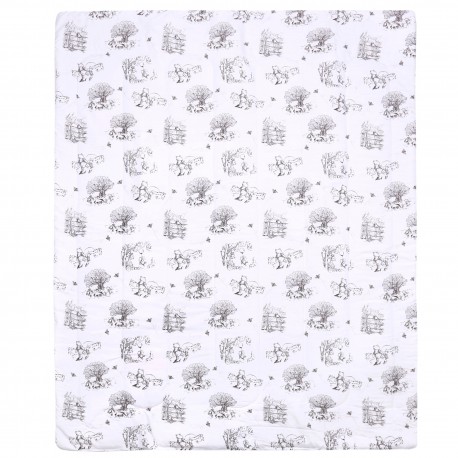 Weiß-pinke Bettdecke 120x150 cm Pu der Bär