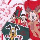Czerwono-biały świąteczny zestaw niemowlęcy Myszka Mickey DISNEY, certyfikat OEKO-TEX