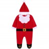 Świąteczny pajacyk niemowlęcy + czapeczka Święty Mikołaj, certyfikat OEKO-TEX