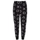 Ciepła, czarna piżama dwuczęściowa XBOX