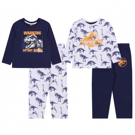 Dunkelblau-graues Jungenpyjama  JURASSIC WORLD, Zertifikat ÖKO-TEX