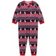 Pijama enterizo para niños, de color rojo-azul marino