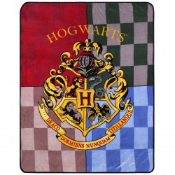 Kolorowa narzuta/koc 120x150 cm HOGWARTS Harry Potter, OEKO-TEX