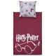 Dunkelrot-graues Bettwäsche-Set aus Satin-Mikrofaser Harry Potter 140cm x 200cm