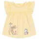 Żółta, niemowlęca sukienka z falbankami + majtki Bambi DISNEY