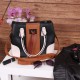 Women Black Brown Beige Faux Leather Handbag