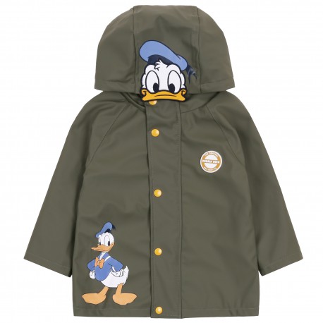 Mantello impereabile con cappuccio, di colore khaki Donald Duck