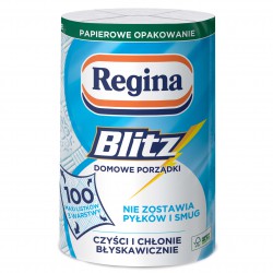 Ręcznik papierowy BLITZ nie zostawia pyłków i smug Regina 1 rolka, atest PZH
