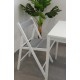TERJE Białe składane krzesło, wyściełane siedzisko IKEA