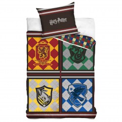 Harry Potter Hogwarts Cotton Black 160x200 cm Pillowcase Duvet Set Bedding