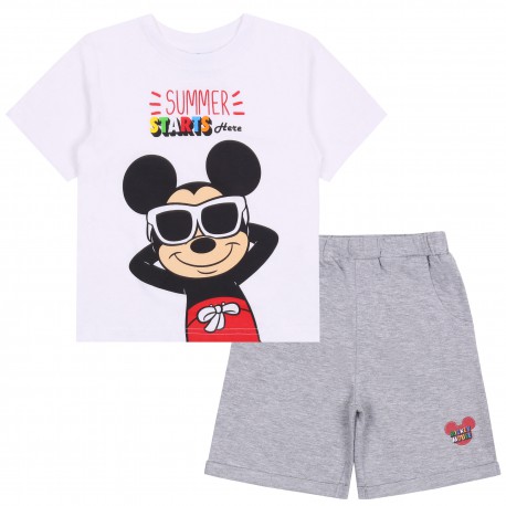 Ensemble d'été garçon T-shirt + short Mickey Mouse DISNEY