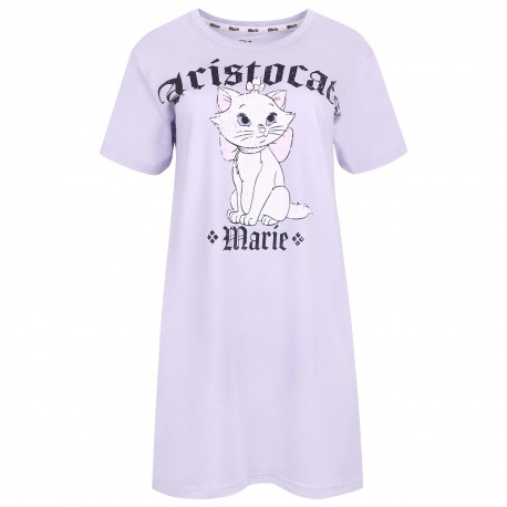 Camicia da notte, colore lilla chiaro "Aristocratti Gatto Marie"