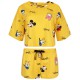 Żółta, krótka piżama damska Myszka Mickey DISNEY
