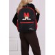 Czarno-czerwony plecak młodzieżowy Myszka Minnie