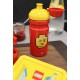 Czerwono-żółty zestaw lunch box/śniadaniówka i bidon 390ml LEGO Girl