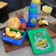 Zielono-niebieski zestaw lunch box i bidon Boy LEGO