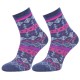 Colourful long socks in a decorative box - 3 pairs