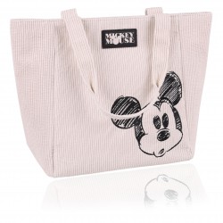 Disney Myszka Mickey torba beżowa, sztruksowa na ramię
