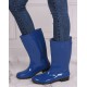 Lemigo Ilse Women Ladies High Quality Rubber PCV Blue Wellies Wellingtons Rain Boots