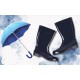 Lemigo Ilse Women Ladies High Quality Rubber PVC Navy Wellies Wellingtons Rain Boots