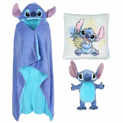 Komplet z motywem Stitch Disney: narzutka, poduszka, termofor