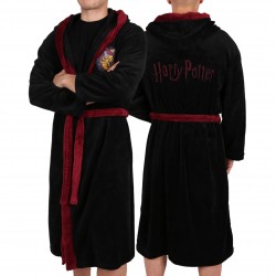 Czarny, męski szlafrok z kapturem Harry Potter GRYFFINDOR