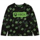 XBOX chłopięca piżama z długimi rękawami, czarna, zielona