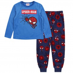 MARVEL Spider-Man piżama chłopięca długi rękaw niebieska granatowa