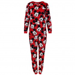DISNEY Myszka Mickey piżama damska długi rękaw, czerwona