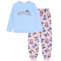DISNEY Stitch piżama dziewczęca z długimi rękawami różowa niebieska