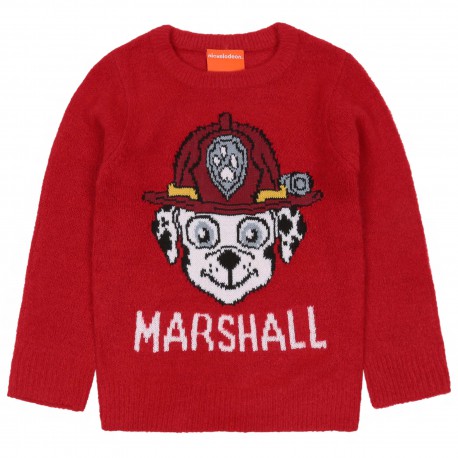 Psi Patrol Marshall Czerwony sweter chłopięcy, ciepły