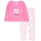 Pyjama molleton fille Peppa Pig rose et blanc OEKO-TEX