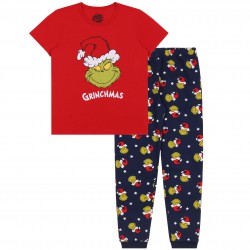 The Grinch Świąteczna piżama chłopięca, długie spodnie, czerwona