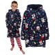 Myszka Mickey Disney Dunkelblauer Kinderpullover/Bademantel/Decke mit Kapuze, für Weihnachten