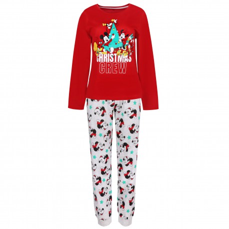 Mickey Mouse DISNEY Pijama unisex de Navidad, manga larga, algodón, OEKO-TEX