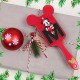 Mickey Maus Dunkelpinke Haarbürste, flach, groß, aus Plastik, Weihnachtsbürste