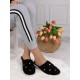 Mickey Disney Mouse Chaussons / chaussons noirs pour femmes, matelassés, confortables