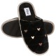 Mickey Maus Disney Schwarze Hausschuhe/Pantoffeln für Damen, schwarz, gesteppt, bequem