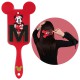 Mickey Maus Dunkelpinke Haarbürste, flach, groß, aus Plastik, Weihnachtsbürste