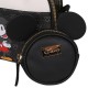 Disney Myszka Mickey i Minnie Torebka + saszetka, czarna, na regulowanym pasku 24x15x8cm