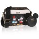 Disney Myszka Mickey i Minnie Torebka + saszetka, czarna, na regulowanym pasku 24x15x8cm