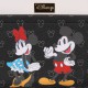 Disney Myszka Mickey i Minnie Torebka + saszetka, czarna, na regulowanym pasku 24x15x8cm