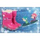 Botas de nieve para niñas de color rosa con corona, velcro, cálidas y cómodas ZETPOL