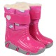 Botas de nieve para niñas de color rosa con corona, velcro, cálidas y cómodas ZETPOL