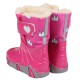 Bottes de neige à couronne rose, velcro, chaudes et confortables ZETPOL
