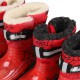 Spider-man Botas de nieve de niño rojas con reflector, cálidas y confortables ZETPOL