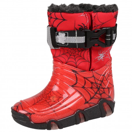 Spider-man Czerwone śniegowce chłopięce z odblaskiem, ciepłe, wygodne ZETPOL