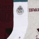 Harry Potter Lange Damensocken, 3 Paar Warme Socken, Burgund, Grau, Weiß OEKO-TEX
