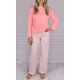 Butterfly pyjamas coral and neon, long sleeve