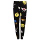 Looney Melodies Dámské černé pyžamo, pyžamo s dlouhým rukávem, dvoudílné, teplé, příjemné
